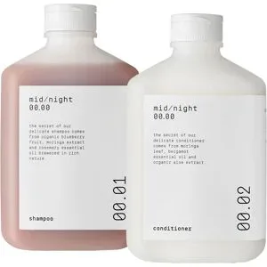 600ml mid/night 00.00 Hair Essentials Set (Shampoo 300ml + Conditioner 300ml)