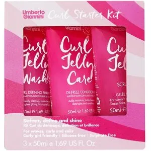 150ml Umberto Giannini Curl Jelly Starter Kit (Shampoo 50ml + Conditioner 50ml + Scrunching Jelly 50ml)
