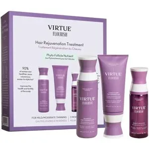 540ml Virtue Flourish Hair Rejuvenation Treatment (Shampoo 240ml + Conditioner 200ml + Booster 100ml)