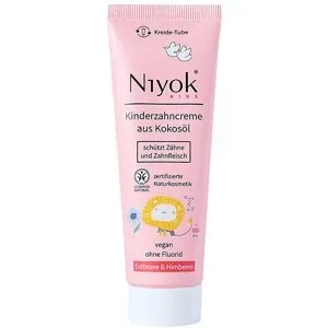 75ml Niyok Zahncreme aus Kokosöl - Erdbeere & Himbeere KIDS