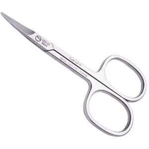 Canal Babyschere gebogen rostfrei, 9 cm inkl. Bärchen-Etui