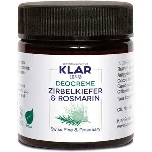 30ml KLAR Deocreme Zirbelkiefer & Rosmarin