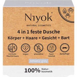 Niyok 4 in 1 feste Dusche - Athletic grey 80 g