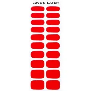 Love'n Layer Solid Lady Red Nail Sticker (20 Stück)
