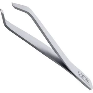 Canal Haarpinzette Spitze in Klauenform, satin, rostfrei, 9 cm