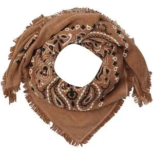 KUJTEN Kaschmirschal - Bandana HACHIKO hellbraun Damen