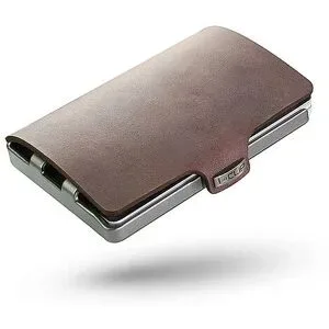 I-CLIP Geldbörse ORIGINAL SILVER SOFT TOUCH OAK braun Herren