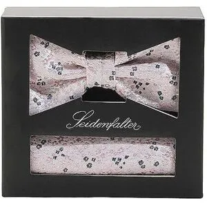 SEIDENFALTER Set Fliege und Stecktuch rosa Herren