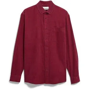 ARMEDANGELS Cordhemd Relaxed Fit rot   S Herren