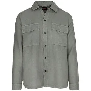 Boss Leinenovershirt LOCKY_3 hellgrün   S herren