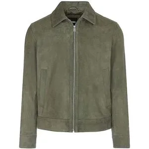 Boss Lederjacke H-MALBANO dunkelgrün   46 herren