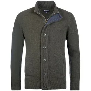 BARBOUR Strickjacke ESSENTIAL olive   M herren