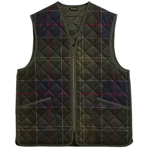 BARBOUR Steppgilet ICONS TARTAN  dunkelblau   XL Herren