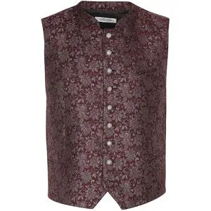 GRASEGGER Trachtengilet AURACH dunkelrot   48 herren
