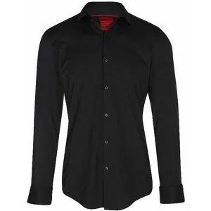 HUGO Jerseyhemd Slim Fit KENNO schwarz   42 herren
