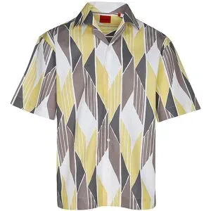 HUGO Hemd Relaxed Fit ESPINO  gelb   XL herren