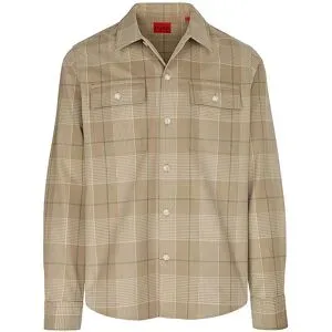 HUGO Overshirt ERNIO beige   M herren