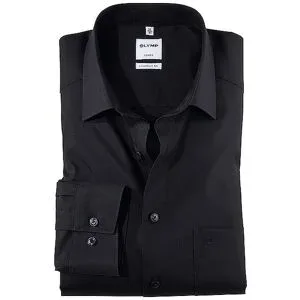 OLYMP Hemd Modern Fit  schwarz   44 Herren
