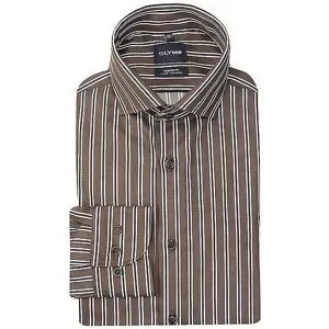 OLYMP Hemd Regular Fit  braun   44 Herren