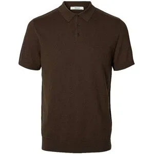 SELECTED Poloshirt SLMBERG braun   XL herren