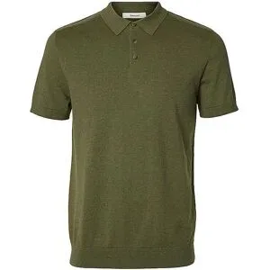 SELECTED Poloshirt SLMBERG olive   L herren