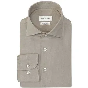 PROFUOMO Leinenhemd olive   44 herren