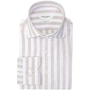 PROFUOMO Leinenhemd beige   40 herren