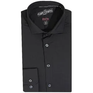 Pure Jerseyhemd Slim Fit  schwarz   41 herren