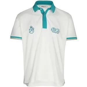 REPLAY Poloshirt  weiss   XL herren
