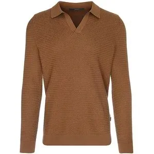 WINDSOR Polo-Pullover hellbraun   XL Herren