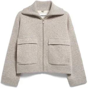 ARMEDANGELS Jacke COTTON-WOOL hellgrau   XL damen