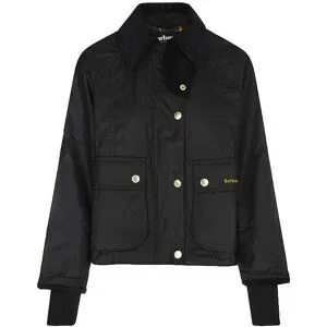 BARBOUR Leichtsteppjacke BEADNELL WAX JACKET schwarz   36 damen