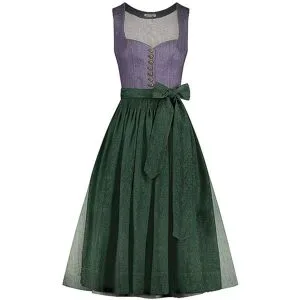 GOTTSEIDANK Dirndl HEDI 80cm dunkelgrün   40 Damen