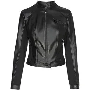 Guess Jacke in Lederoptik  schwarz   L Damen