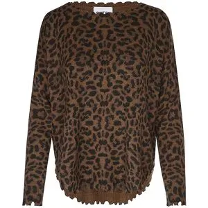 KUJTEN Kaschmirpullover MELAH LEOPARD  beige   M Damen