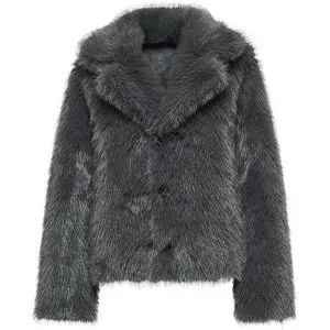 ONLY Jacke in Felloptik ONLBELLE grau   XL Damen