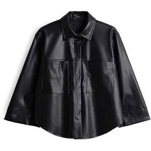 OPUS Cape - Poncho in Lederoptik FELEDA schwarz   38 Damen