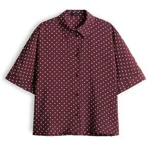 OPUS Hemdbluse FARISE POLKADOT dunkelrot   42 damen