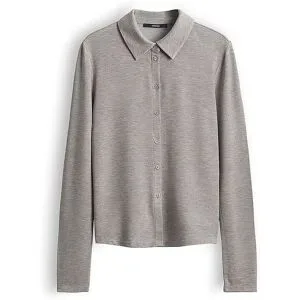 SOMEDAY Poloshirt KIRESI SOFT hellgrau   42 Damen