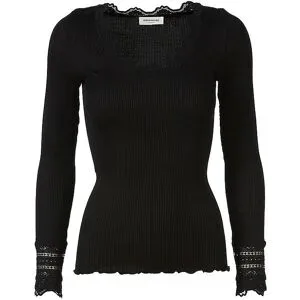 ROSEMUNDE Langarmshirt  schwarz   S Damen
