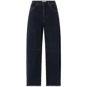 RICHROYAL Hose Barrel Leg schwarz   30/L32 damen