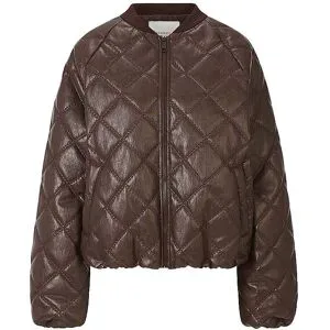 RICHROYAL Jacke in Lederoptik  braun   M Damen