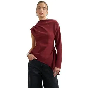 TOPSHOP Langarmshirt TSTENA dunkelrot   38 Damen