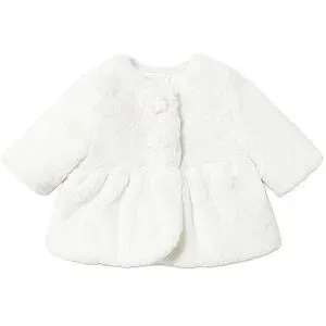 MAYORAL Baby Jacke in Felloptik creme   74 baby
