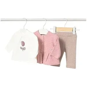 MAYORAL Baby Set Langarmshit mit Sweatjacke  und Hose  rosa   68