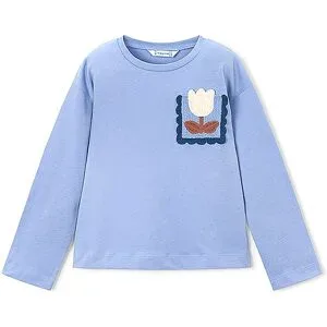 MAYORAL Mädchen Langarmshirt  hellblau   128 baby