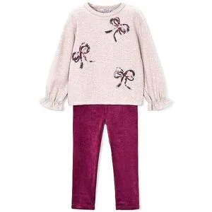 MAYORAL Mädchen Set 2-teilig Pullover und Hose beere   92 Mädchen