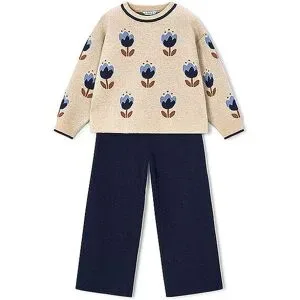 MAYORAL Mädchen Set 2-teilig Pullover und Hose dunkelblau   128 Mädchen