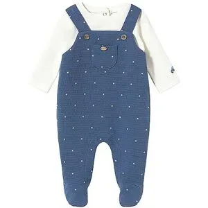 MAYORAL Baby Set 2-teilig Langarmshirt und Strampelanzug blau   56