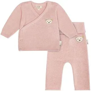 STEIFF Baby Set Strickjacke und Strickhose 2 teilig rosa   74